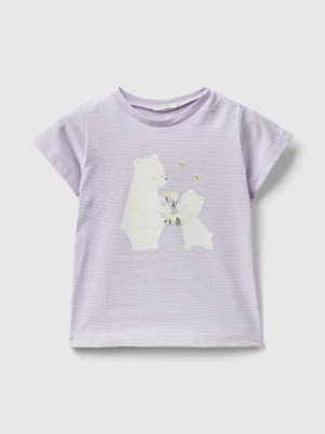 Zdjęcie produktu Benetton, T-shirt With Print On Front And Back, size 56, Lilac, Kids United Colors of Benetton