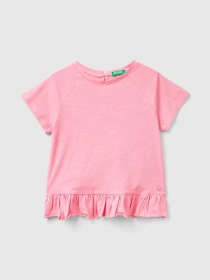 Zdjęcie produktu Benetton, T-shirt With Ruffles, size S, Pink, Kids United Colors of Benetton