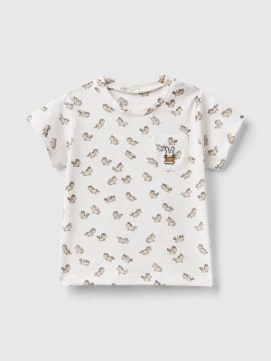 Zdjęcie produktu Benetton, T-shirt With Unicorn Print, size 50, Creamy White, Kids United Colors of Benetton