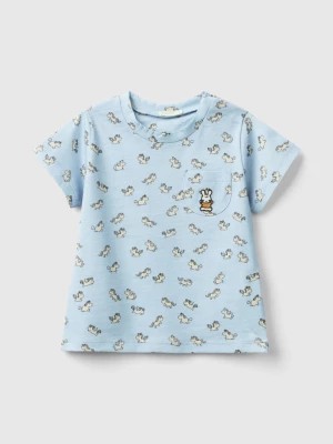 Zdjęcie produktu Benetton, T-shirt With Unicorn Print, size 68, Sky Blue, Kids United Colors of Benetton