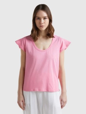 Zdjęcie produktu Benetton, T-shirt With Wide Neck, size S, Pink, Women United Colors of Benetton