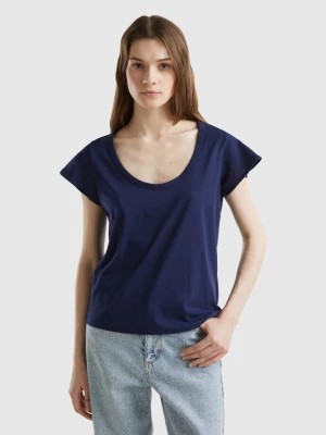 Zdjęcie produktu Benetton, T-shirt With Wide Neck, size XXS, Dark Blue, Women United Colors of Benetton