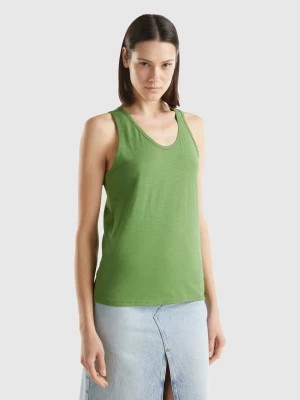 Zdjęcie produktu Benetton, Tank Top In Lightweight Cotton, size L, Military Green, Women United Colors of Benetton