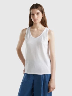 Zdjęcie produktu Benetton, Tank Top In Lightweight Cotton, size L, White, Women United Colors of Benetton