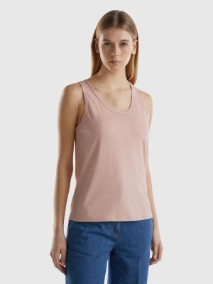 Zdjęcie produktu Benetton, Tank Top In Lightweight Cotton, size XS, Soft Pink, Women United Colors of Benetton