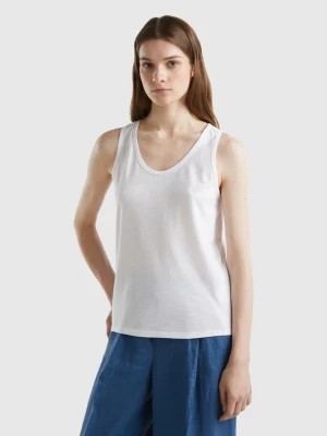 Zdjęcie produktu Benetton, Tank Top In Lightweight Cotton, size XS, White, Women United Colors of Benetton