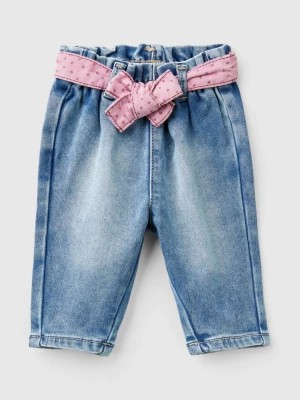 Zdjęcie produktu Benetton, Thermal Jeans With Sash, size 74, Blue, Kids United Colors of Benetton