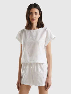 Zdjęcie produktu Benetton, Top With Broderie Anglaise, size M, White, Women United Colors of Benetton