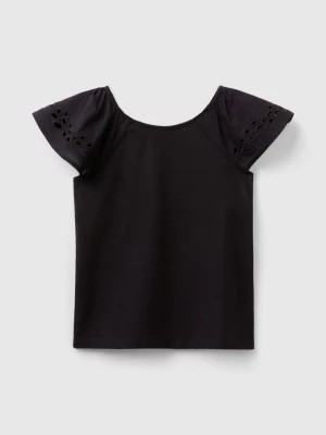 Zdjęcie produktu Benetton, Top With Embroidered Sleeves, size 2XL, Black, Kids United Colors of Benetton