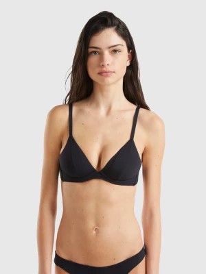 Zdjęcie produktu Benetton, Triangle Bikini Top In Econyl® With Underwire, size 4°, Black, Women United Colors of Benetton