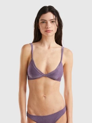 Zdjęcie produktu Benetton, Triangle Bikini Top With Lurex, size 2°, Violet, Women United Colors of Benetton