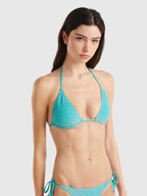 Zdjęcie produktu Benetton, Triangle Bikini Top With Lurex, size 4°, Light Blue, Women United Colors of Benetton