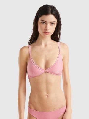 Zdjęcie produktu Benetton, Triangle Bikini Top With Lurex, size 4°, Pink, Women United Colors of Benetton