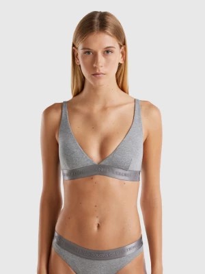 Zdjęcie produktu Benetton, Triangle Bra In Stretch Organic Cotton, size 1°, Dark Gray, Women United Colors of Benetton