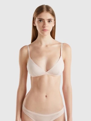 Zdjęcie produktu Benetton, Triangle Bra In Stretch Organic Cotton, size 2°, Soft Pink, Women United Colors of Benetton