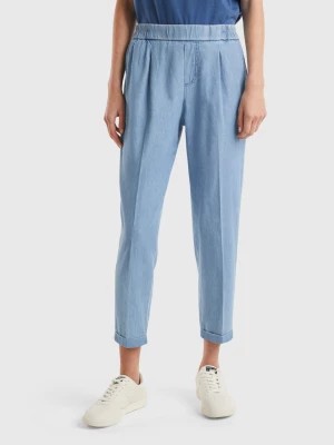 Zdjęcie produktu Benetton, Trousers In Chambray, size S, Light Blue, Women United Colors of Benetton