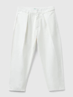 Zdjęcie produktu Benetton, Trousers In Pure Linen, size 2XL, Creamy White, Kids United Colors of Benetton
