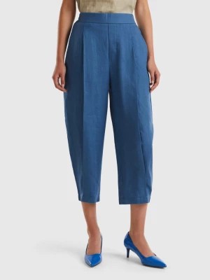 Zdjęcie produktu Benetton, Trousers In Pure Linen, size S, Air Force Blue, Women United Colors of Benetton