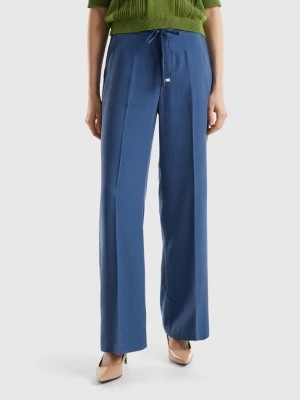 Zdjęcie produktu Benetton, Trousers In Pure Lyocell, size S, Air Force Blue, Women United Colors of Benetton