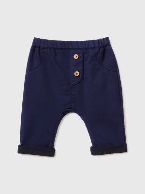 Zdjęcie produktu Benetton, Trousers In Stretch Cotton Blend, size 62, Dark Blue, Kids United Colors of Benetton