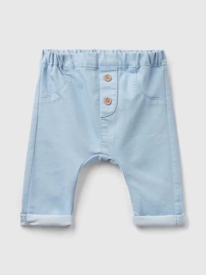 Zdjęcie produktu Benetton, Trousers In Stretch Cotton Blend, size 62, Sky Blue, Kids United Colors of Benetton