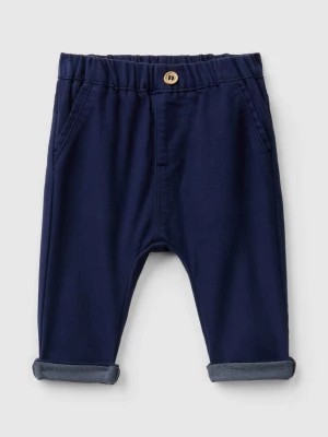 Zdjęcie produktu Benetton, Trousers In Stretch Cotton Blend, size 68, Dark Blue, Kids United Colors of Benetton