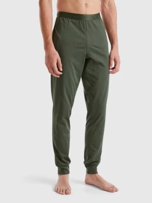 Zdjęcie produktu Benetton, Trousers With Elastic Logo, size L, Military Green, Men United Colors of Benetton