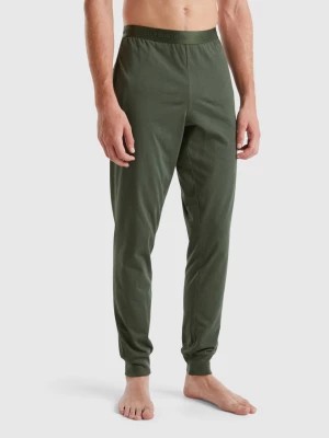 Zdjęcie produktu Benetton, Trousers With Elastic Logo, size S, Military Green, Men United Colors of Benetton