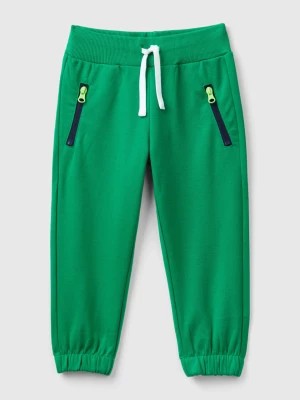 Zdjęcie produktu Benetton, Trousers With Print And Drawstring, size 116, Green, Kids United Colors of Benetton