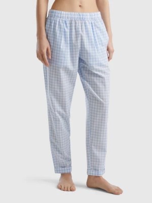 Zdjęcie produktu Benetton, Trousers With Vichy Check Pattern, size XS, Sky Blue, Women United Colors of Benetton
