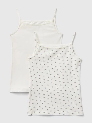 Zdjęcie produktu Benetton, Two Camisoles In Stretch Cotton, size S, Creamy White, Kids United Colors of Benetton