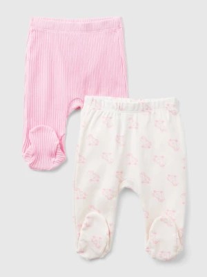 Zdjęcie produktu Benetton, Two Pairs Of Trousers In Organic Cotton, size 56, Pink, Kids United Colors of Benetton