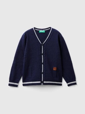 Zdjęcie produktu Benetton, V-neck Cardigan, size 104, Dark Blue, Kids United Colors of Benetton