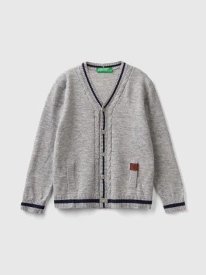 Zdjęcie produktu Benetton, V-neck Cardigan, size 104, Dark Gray, Kids United Colors of Benetton