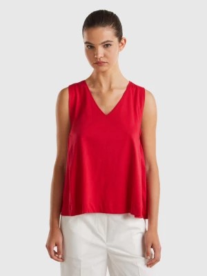 Zdjęcie produktu Benetton, V-neck Top, size XL, Red, Women United Colors of Benetton