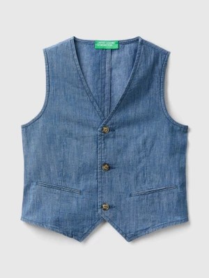Zdjęcie produktu Benetton, Vest In Chambray, size 2XL, Blue, Kids United Colors of Benetton