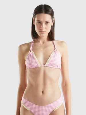 Zdjęcie produktu Benetton, Vichy Bikini Top, size 3°, Pink, Women United Colors of Benetton