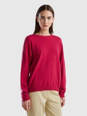 Zdjęcie produktu Benetton, Viscose Blend Sweater, size L, Cyclamen, Women United Colors of Benetton