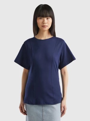 Zdjęcie produktu Benetton, Warm Fitted T-shirt, size M, Dark Blue, Women United Colors of Benetton