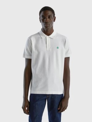 Zdjęcie produktu Benetton, White Regular Fit Polo, size M, White, Men United Colors of Benetton
