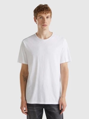 Zdjęcie produktu Benetton, White T-shirt In Slub Cotton, size XXXL, White, Men United Colors of Benetton