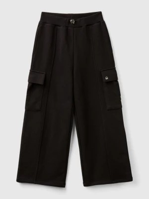 Zdjęcie produktu Benetton, Wide Fit Cargo Trousers, size L, Black, Kids United Colors of Benetton