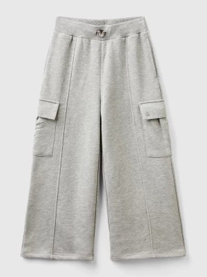 Zdjęcie produktu Benetton, Wide Fit Cargo Trousers, size S, Light Gray, Kids United Colors of Benetton