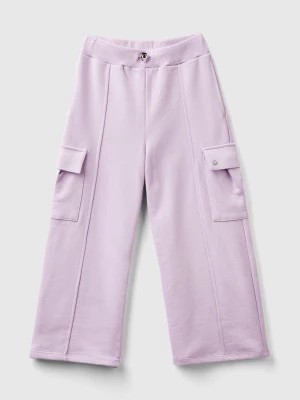 Zdjęcie produktu Benetton, Wide Fit Cargo Trousers, size S, Lilac, Kids United Colors of Benetton