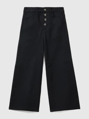 Zdjęcie produktu Benetton, Wide Fit High-waisted Trousers, size 2XL, Black, Kids United Colors of Benetton