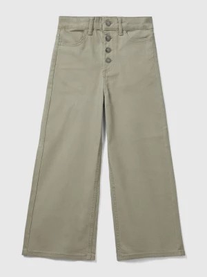 Zdjęcie produktu Benetton, Wide Fit High-waisted Trousers, size 3XL, Light Green, Kids United Colors of Benetton