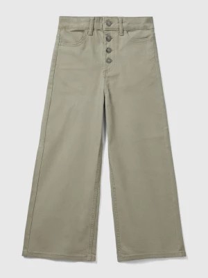 Zdjęcie produktu Benetton, Wide Fit High-waisted Trousers, size S, Light Green, Kids United Colors of Benetton
