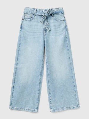 Zdjęcie produktu Benetton, Wide Fit Jeans With Sash, size 3XL, Light Blue, Kids United Colors of Benetton