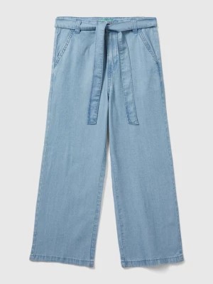 Zdjęcie produktu Benetton, Wide Fit Trousers In Chambray, size L, Sky Blue, Kids United Colors of Benetton