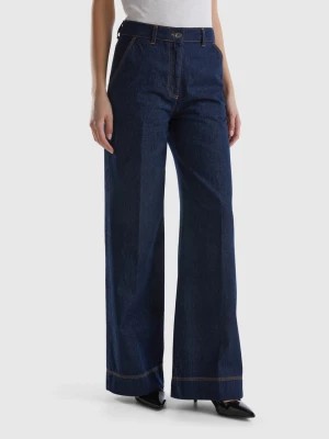 Zdjęcie produktu Benetton, Wide Leg Jeans Trousers, size 25, Dark Blue, Women United Colors of Benetton